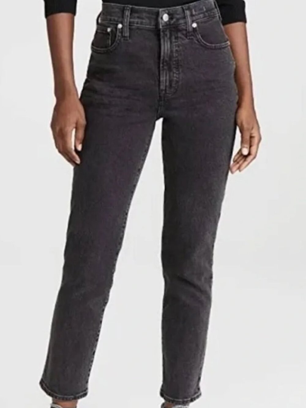 Madewell Women's Black-Gray Washed Jeans “The Perfect Vintage Jean” Style